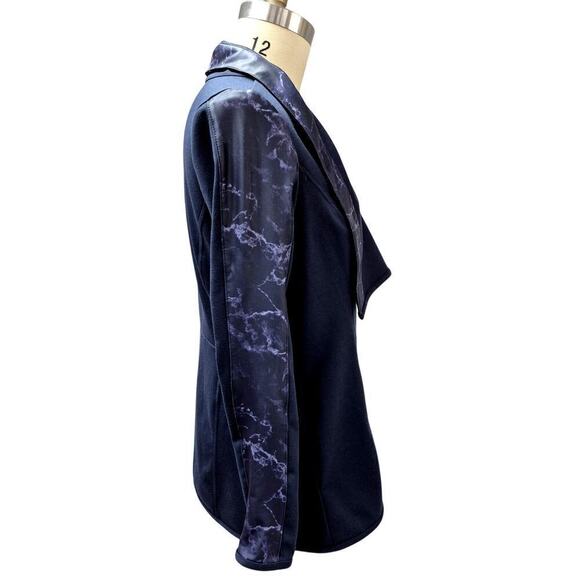 DG2 by Diane Gilman Shawl Collar Jacket Blue Large - Picture 7 of 8